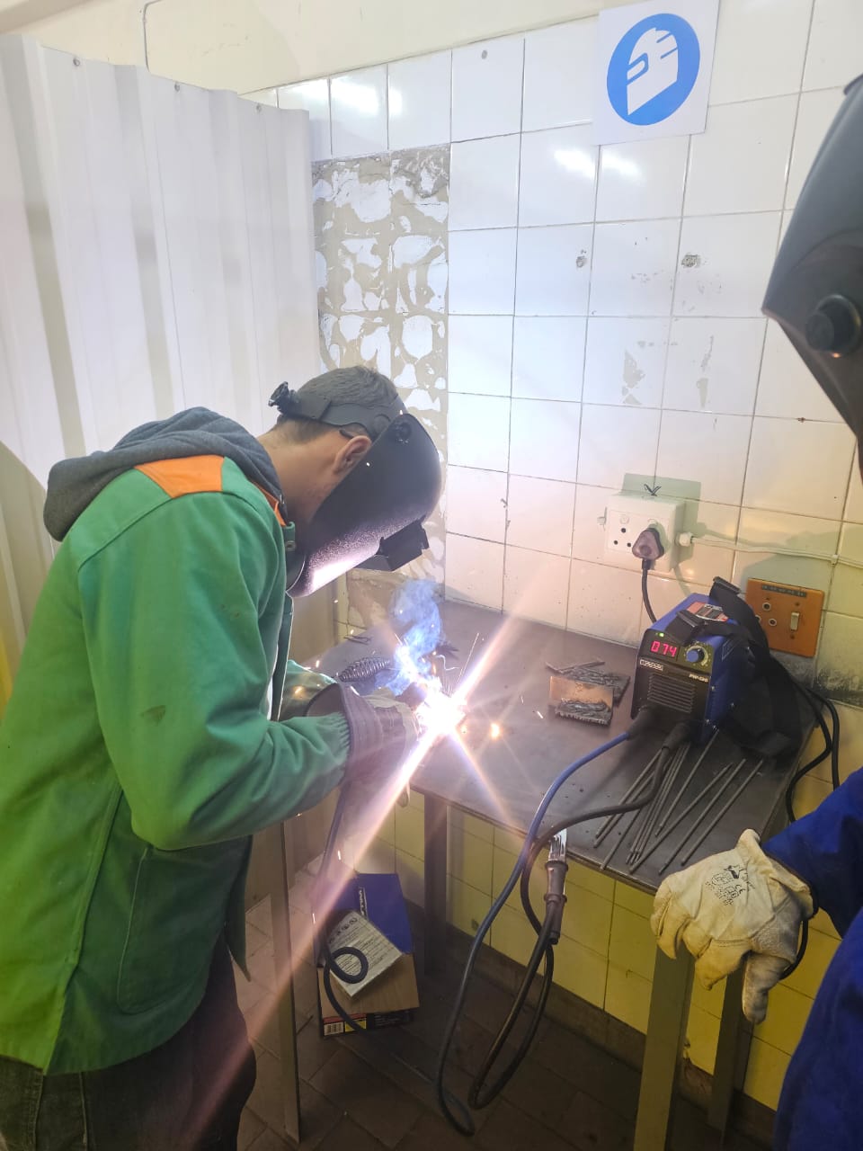 Student in action
